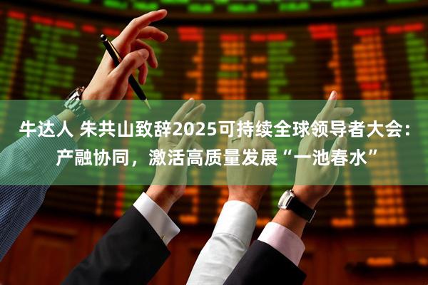 牛达人 朱共山致辞2025可持续全球领导者大会： 产融协同，激活高质量发展“一池春水”