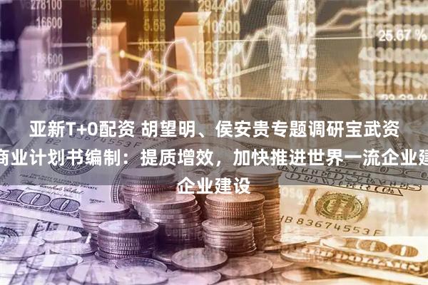 亚新T+0配资 胡望明、侯安贵专题调研宝武资源商业计划书编制：提质增效，加快推进世界一流企业建设